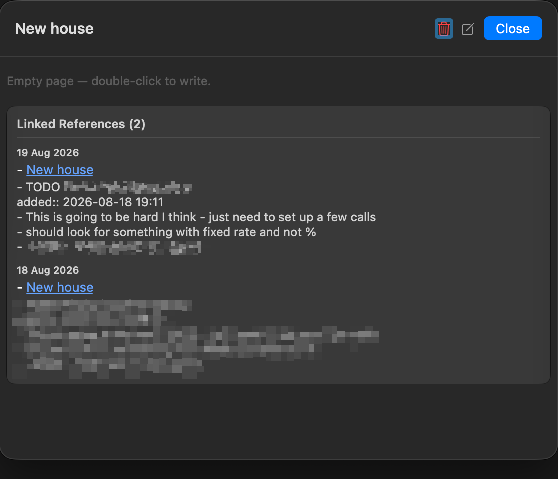 A wikilink page with its Linked References