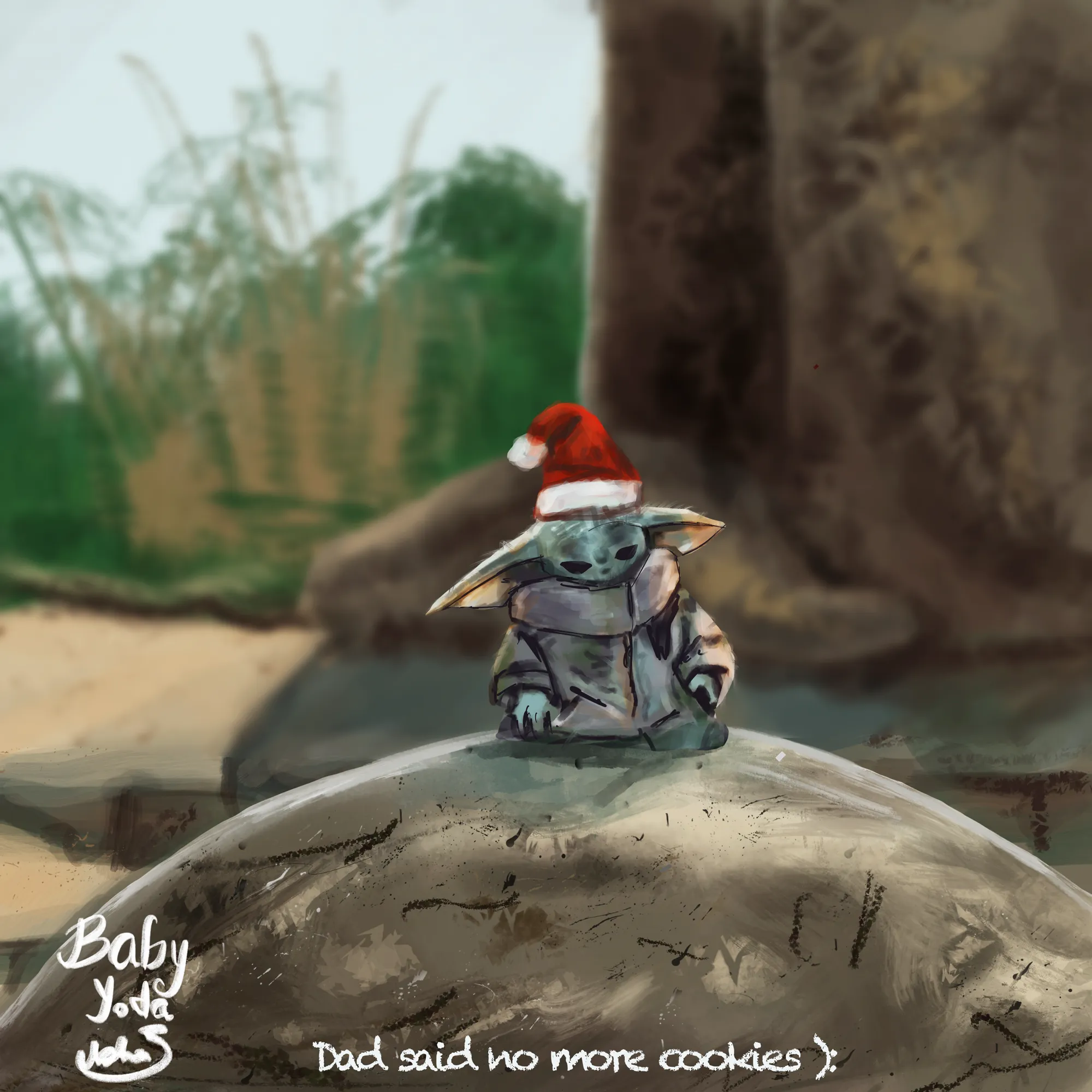 Baby Yoda (Mandalorian fan art)