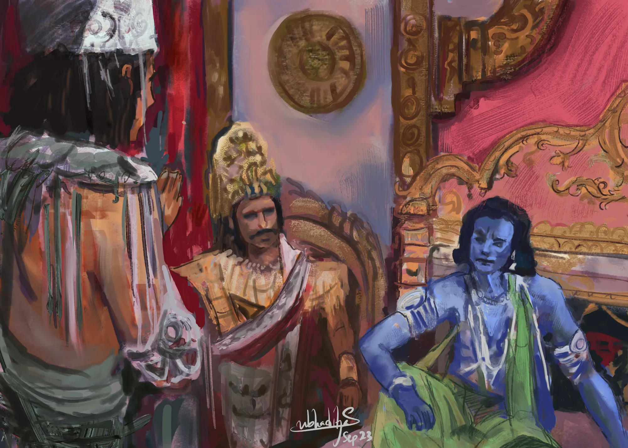 A scene from the Mahabharata
