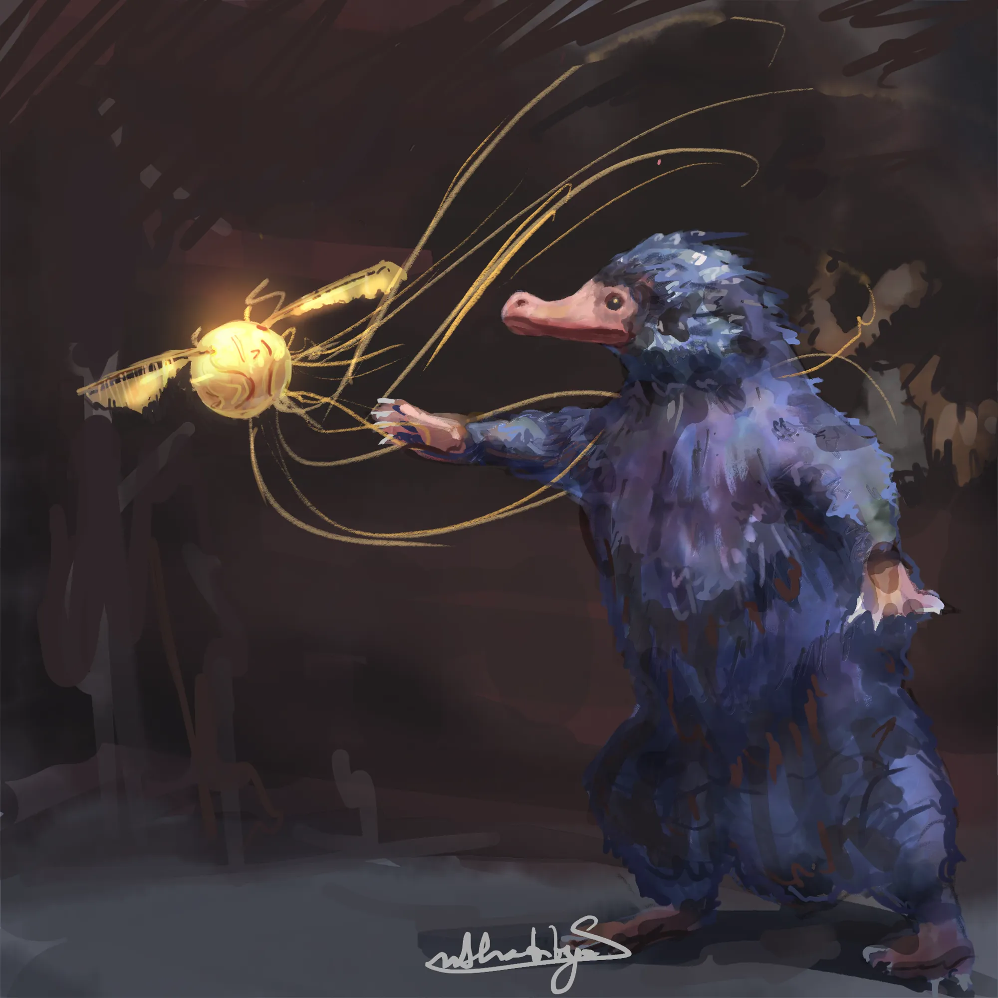 Niffler (Fantastic beasts and where to find them) fan art