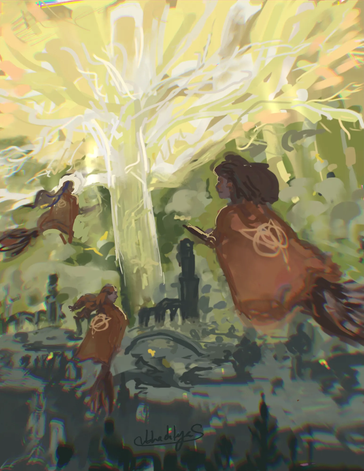 Elden ring (Erdtree) + Harry potter (Quidditch)