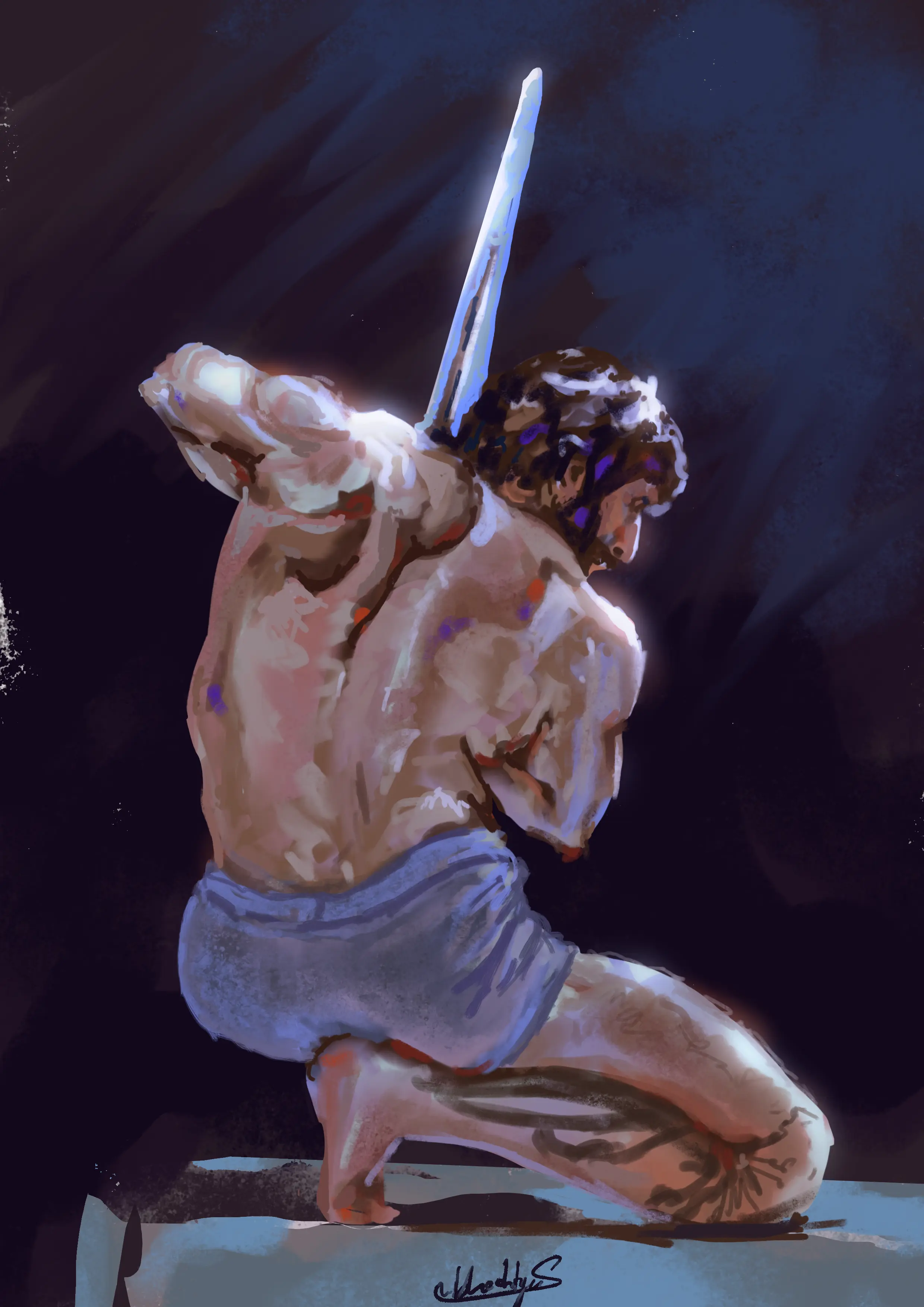 Study of a dude with a sword